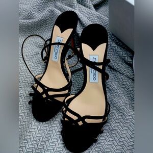 NWT Jimmy Choo black evening strappy sandals!! Never Worn!!